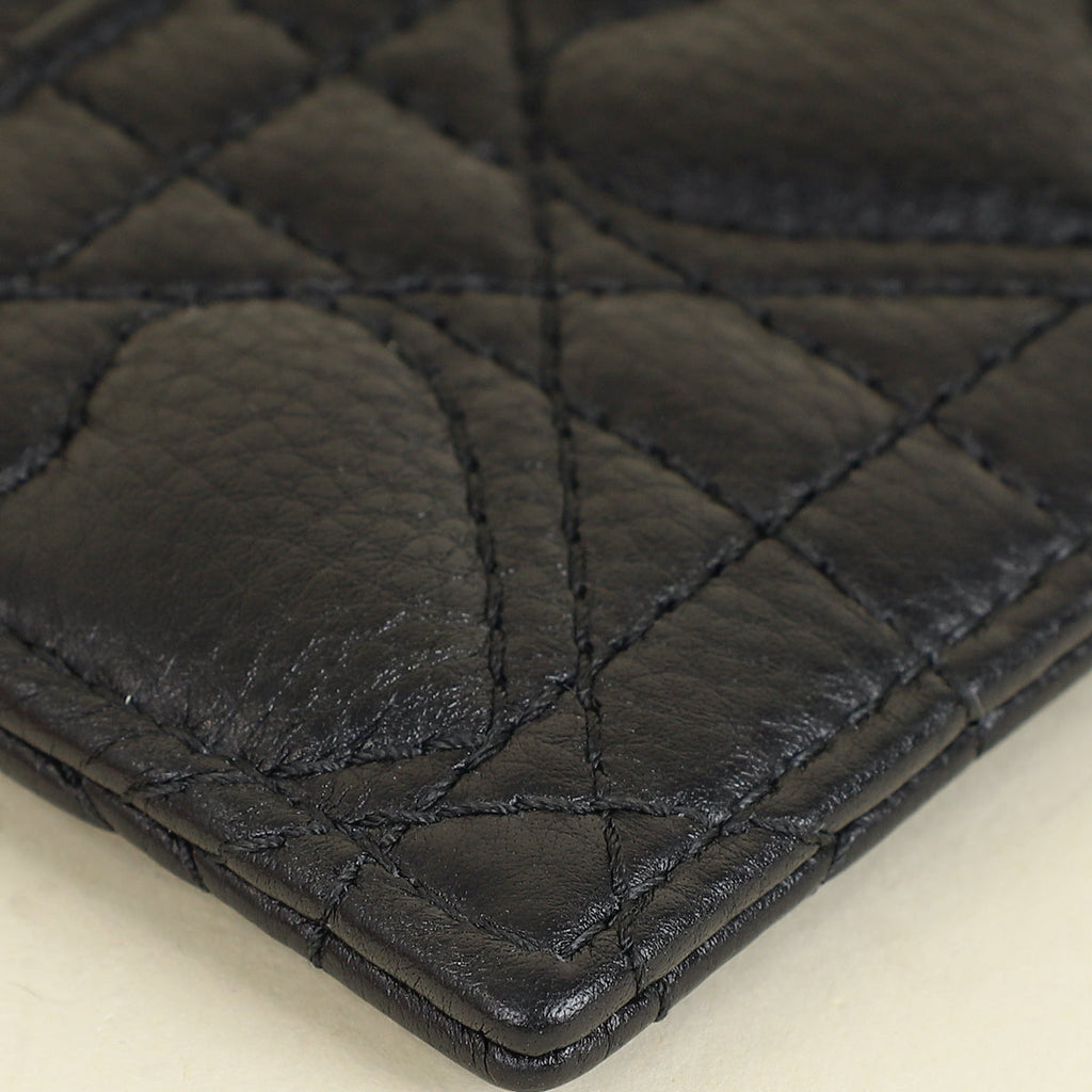 Christian Dior Black Dioramour Dior Caro Freesia Card Holder