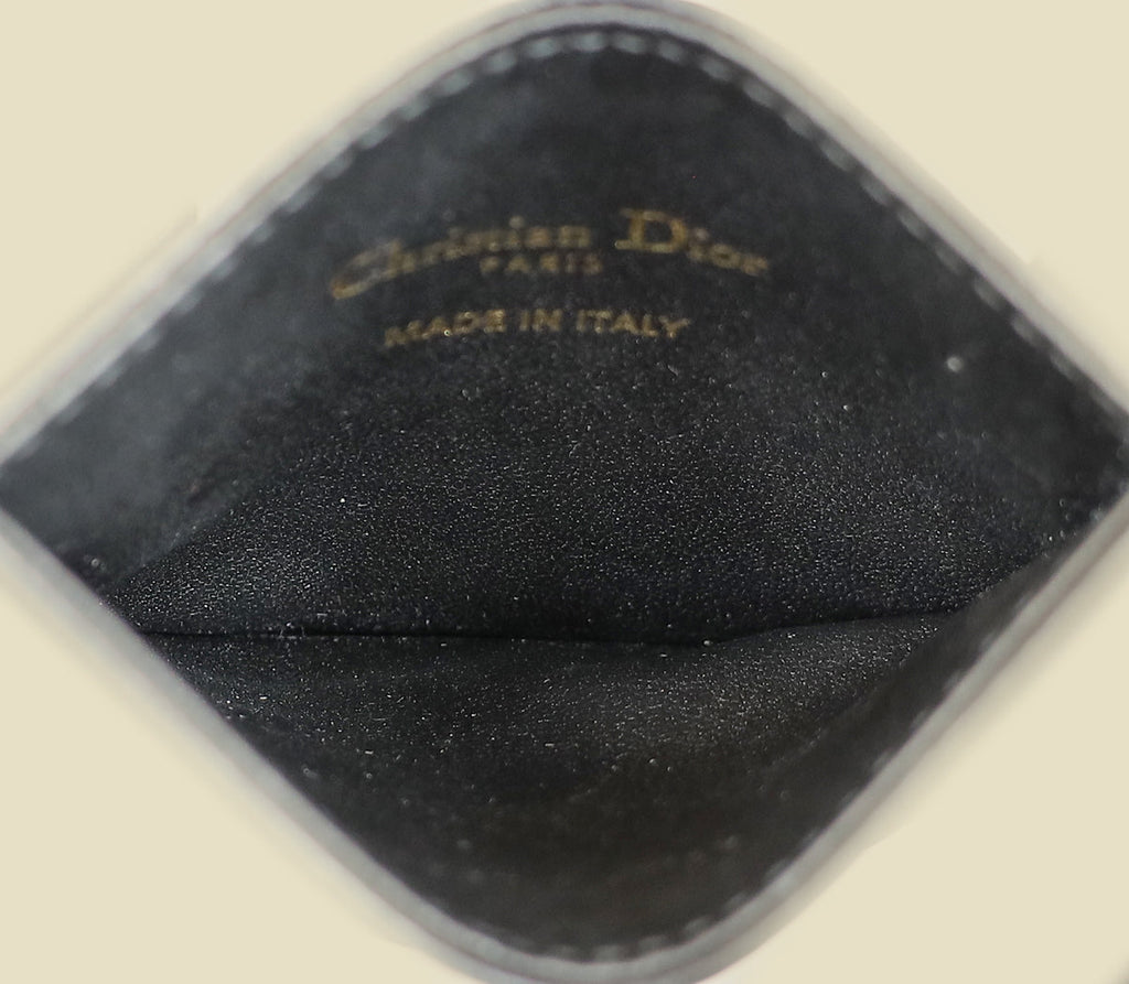 Christian Dior Black Dioramour Dior Caro Freesia Card Holder