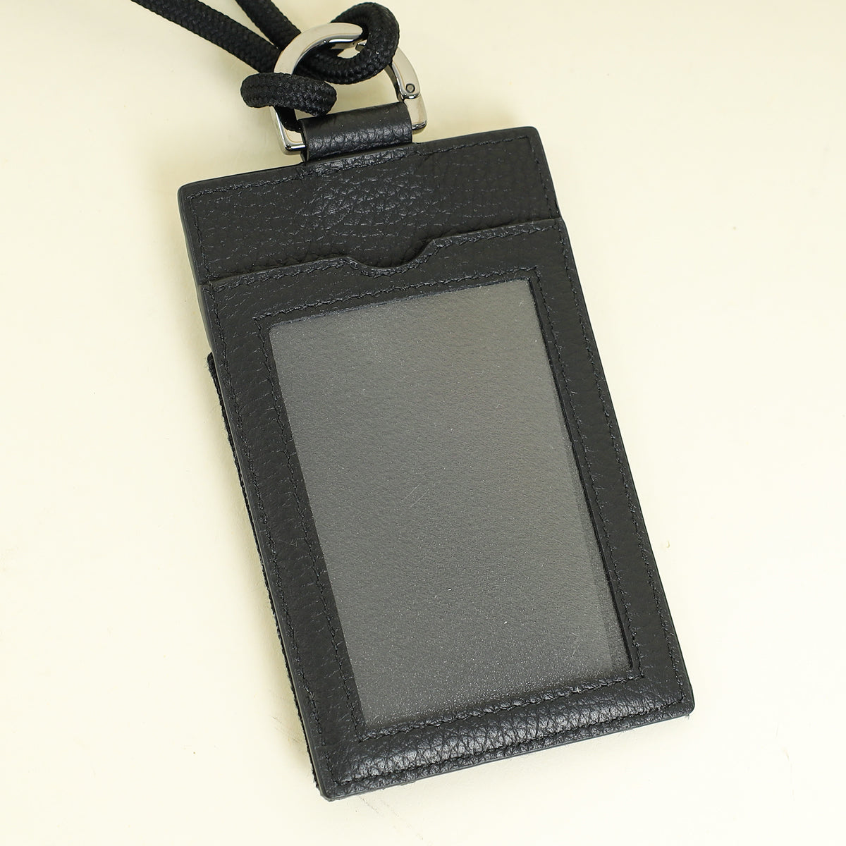 Christian Dior Black Vertical Card Holder W/ Strap