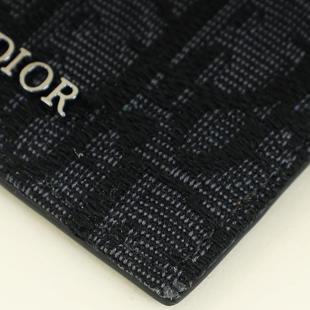 Christian Dior Black Vertical Card Holder W/ Strap
