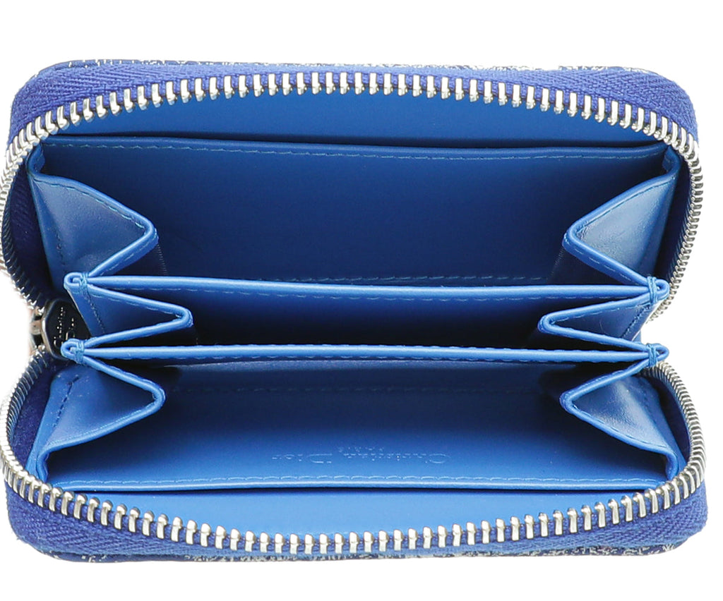 Christian Dior Fluorescent Blue DiorTravel Detachable Card Holder