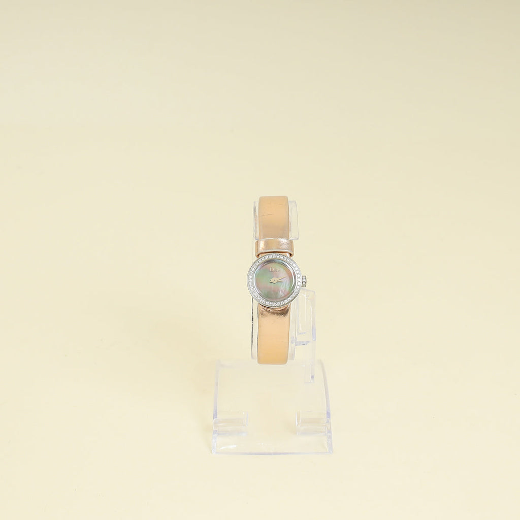 Christian Dior Stainless Steel La D De Diamond MOP Quartz Movement 19mm Watch