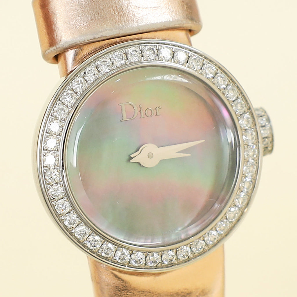 Christian Dior Stainless Steel La D De Diamond MOP Quartz Movement 19mm Watch