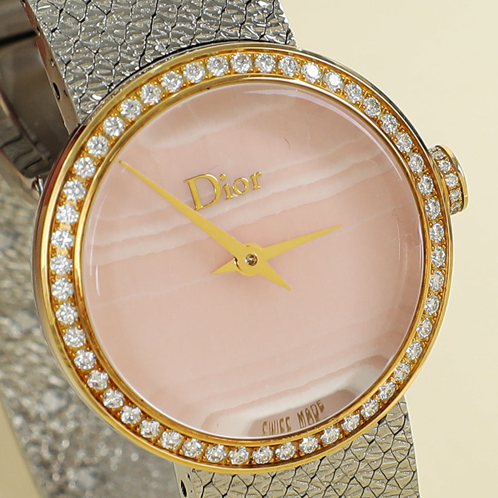 Christian Dior Stainless Steel Diamond MOP La D de Dior Satine Quartz Watch