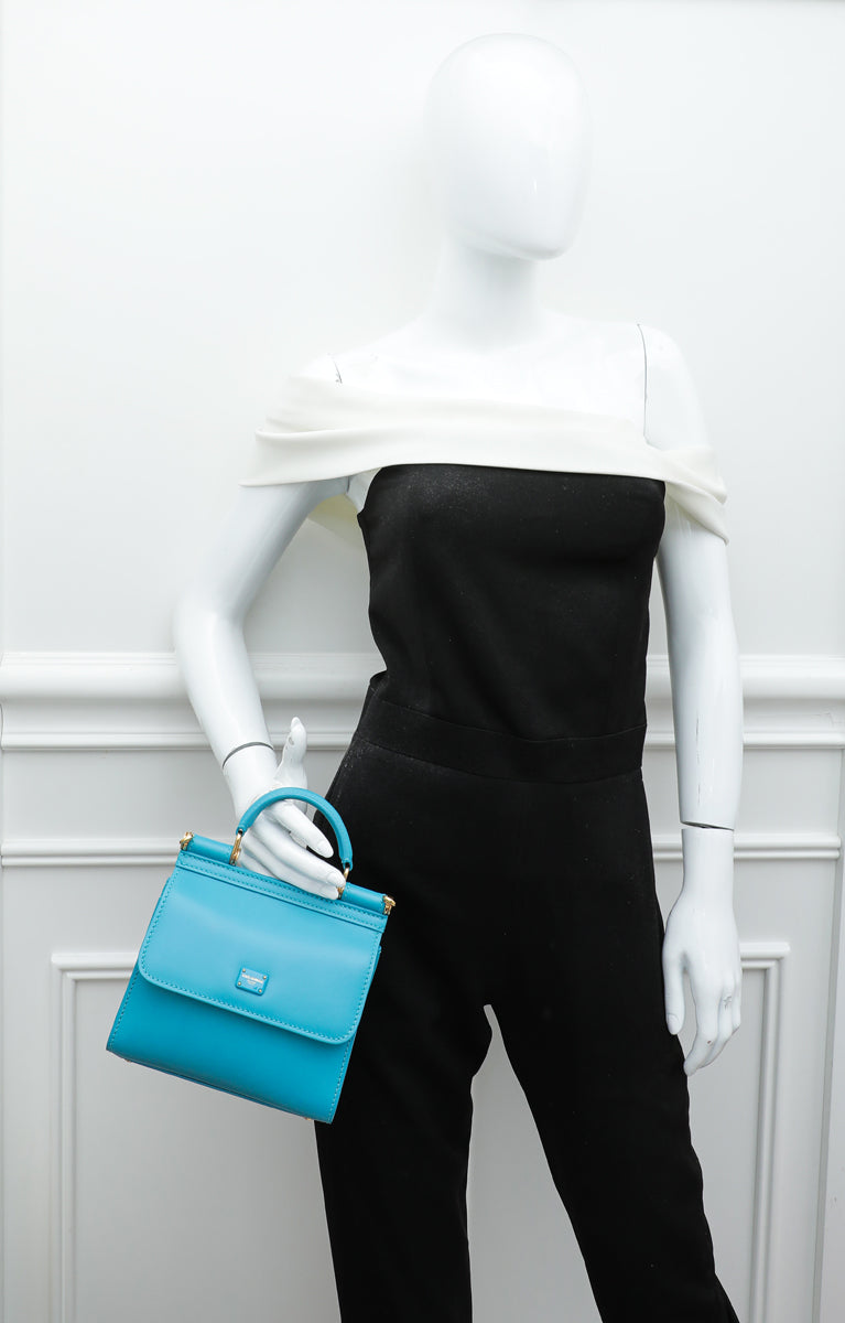 Dolce & Gabbana Sky Blue Sicily 58 Micro Bag
