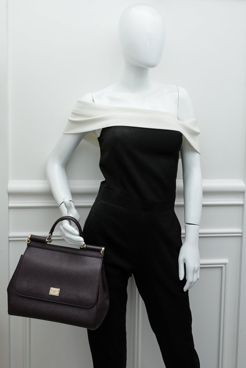 Dolce & Gabbana Prune Dauphine Sicily Bag