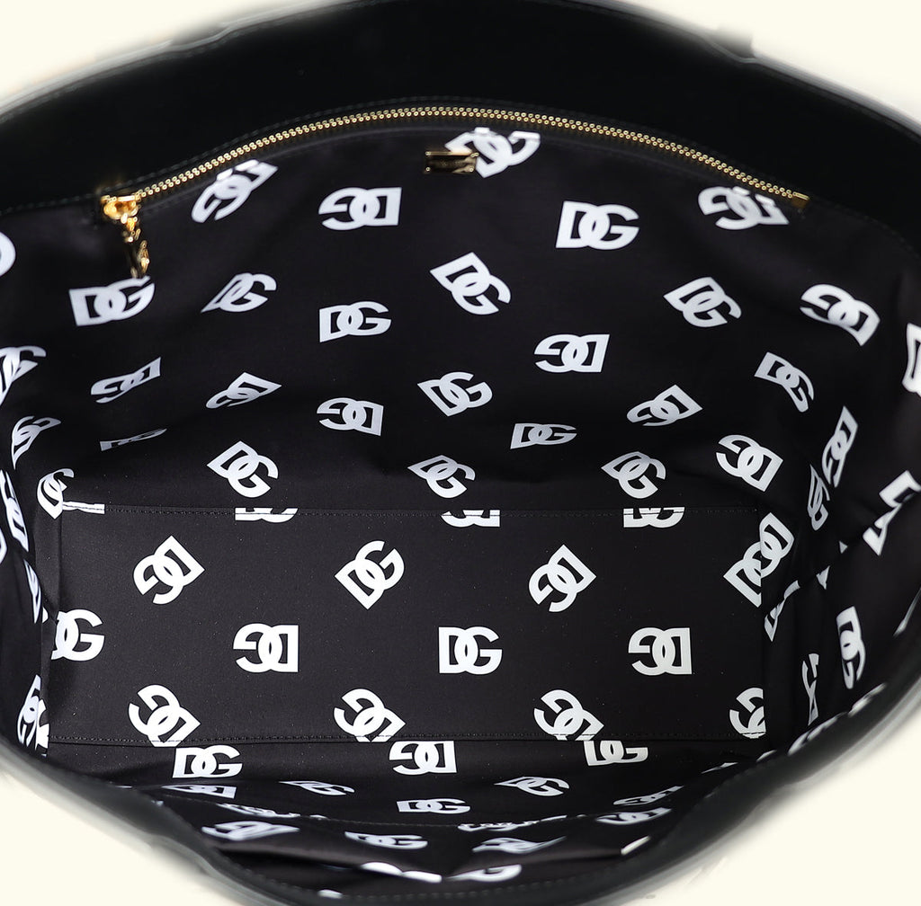 Dolce & Gabbana Black DG Logo Tote Bag