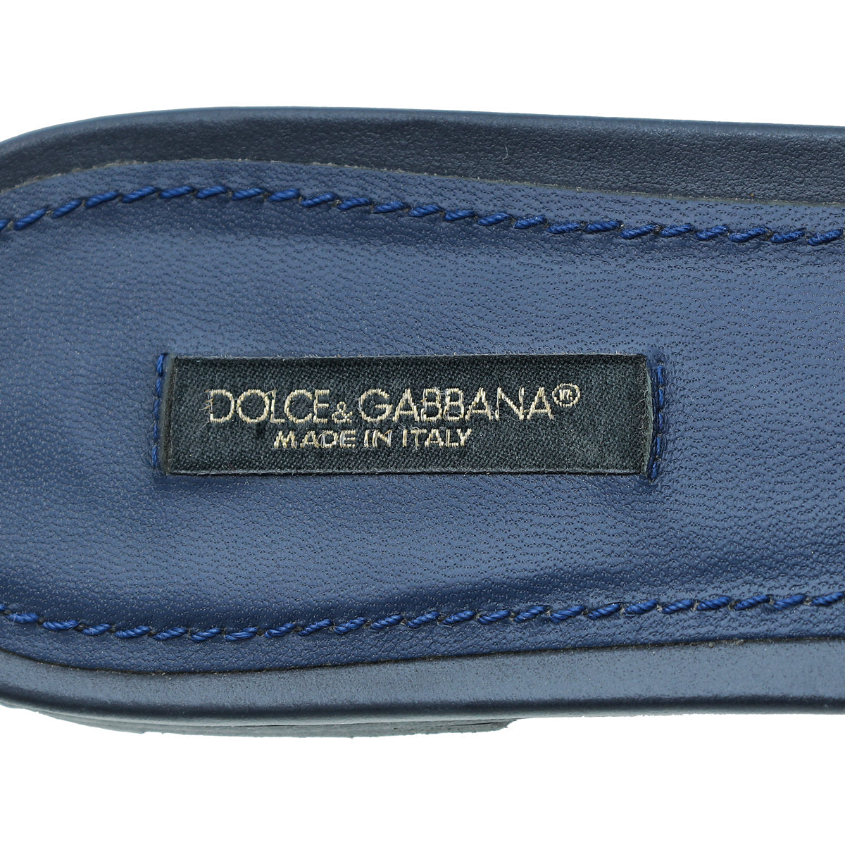 Dolce & Gabbana Blue Denim Flat Sandal 39.5