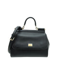 Dolce & Gabbana Black Dauphine Sicily Medium Bag