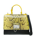 Dolce & Gabbana Bicolor Python Lizard Miss Monica Print Flap Bag