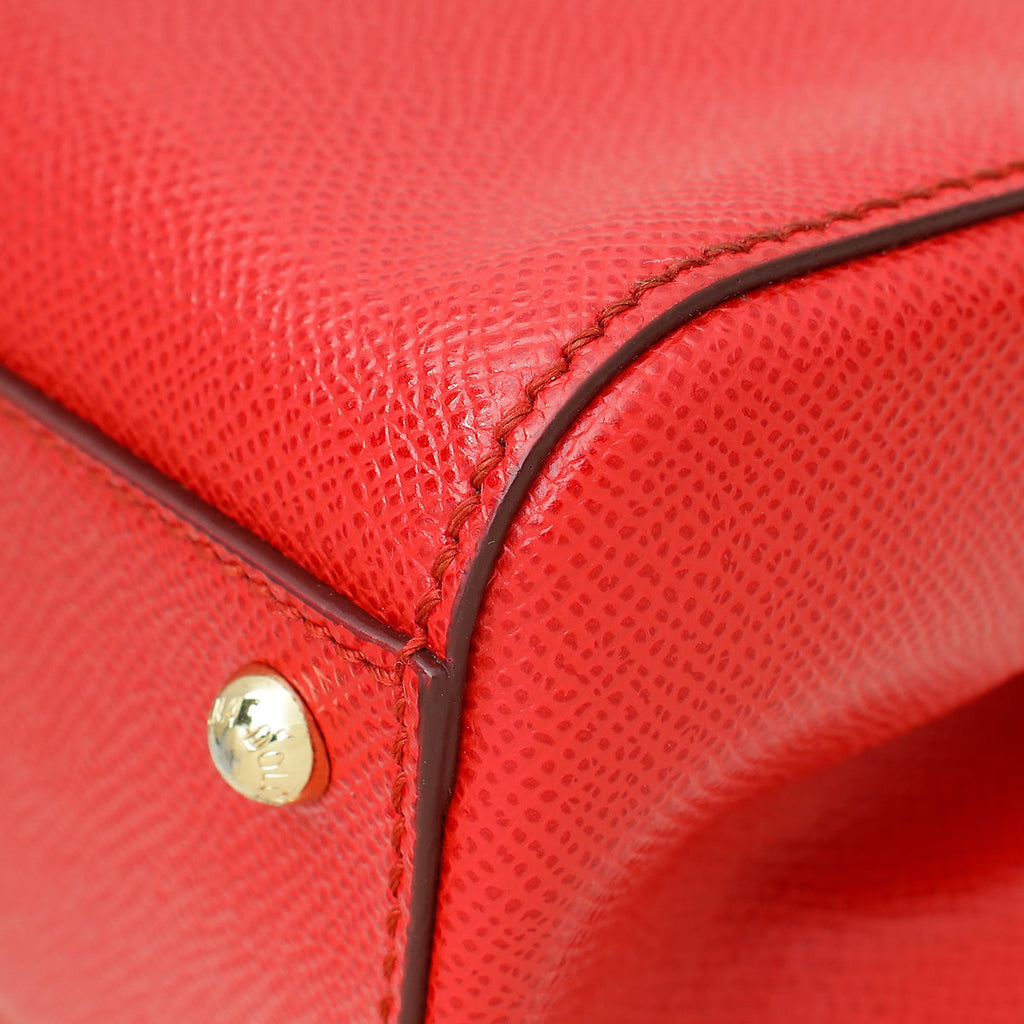 Dolce & Gabbana Red Dauphine Medium Sicily Bag W/ Twilly