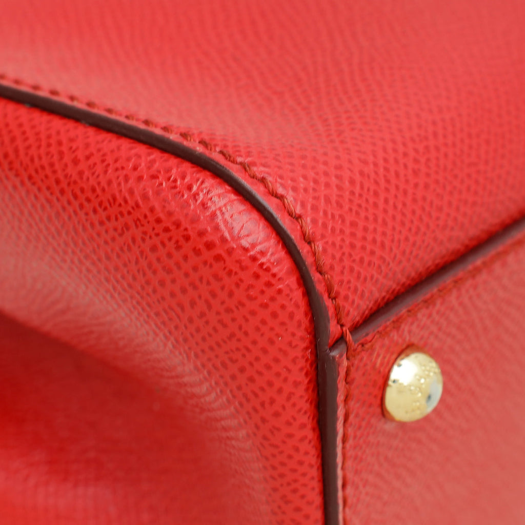 Dolce & Gabbana Red Dauphine Medium Sicily Bag W/ Twilly