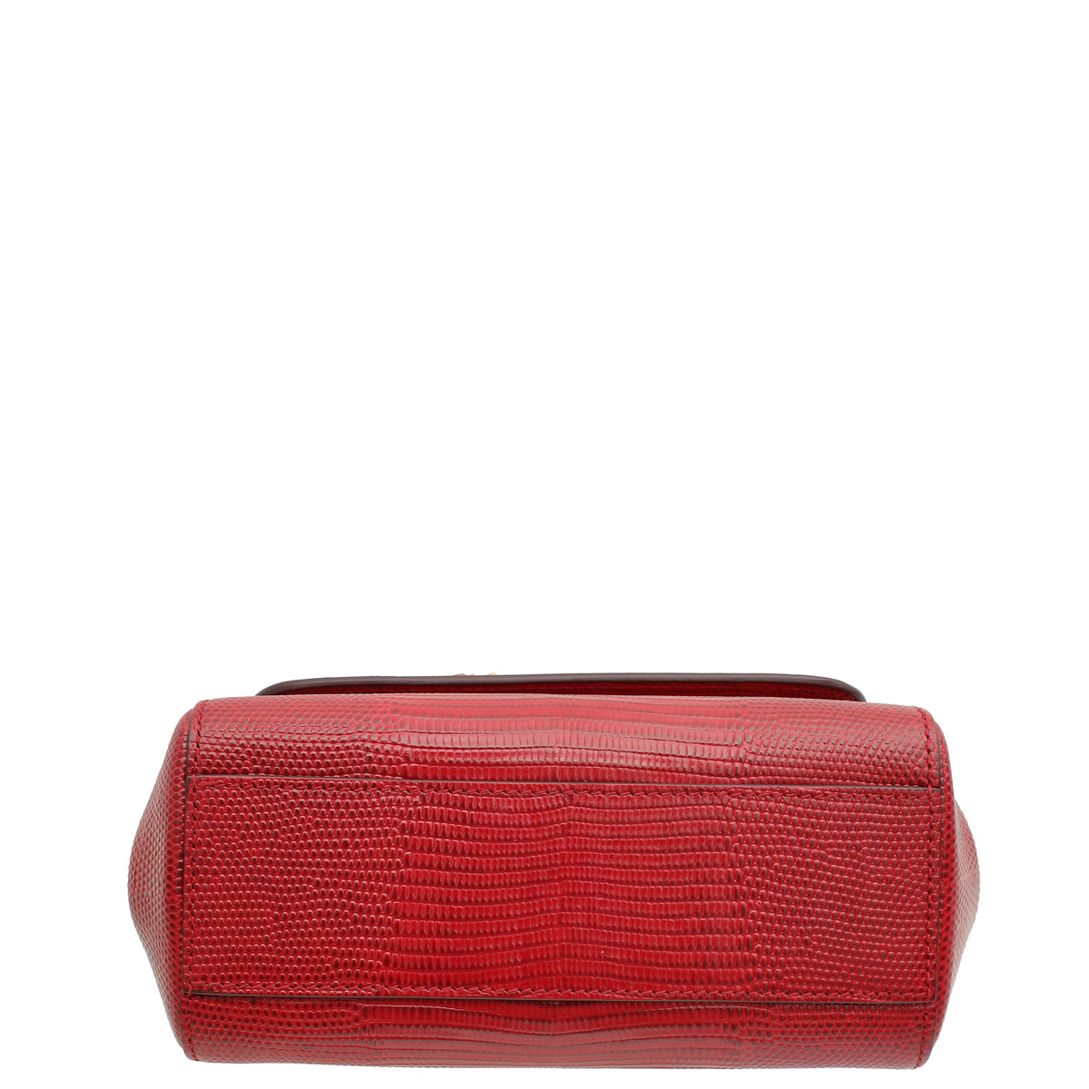 Dolce & Gabbana Red Iguana Print Crystal Mini Sicily Bag