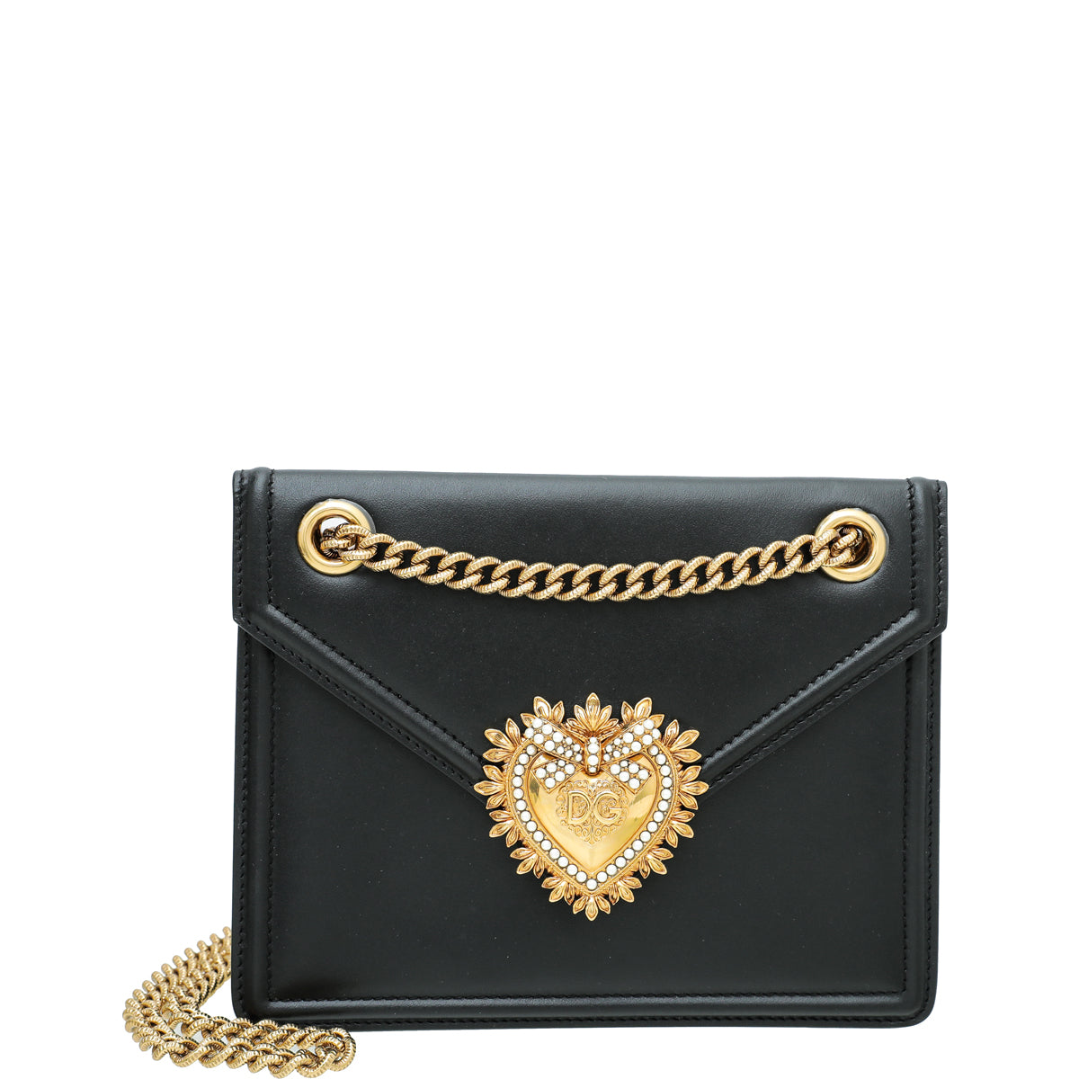 Dolce & Gabbana Black Devotion Small Shoulder Bag