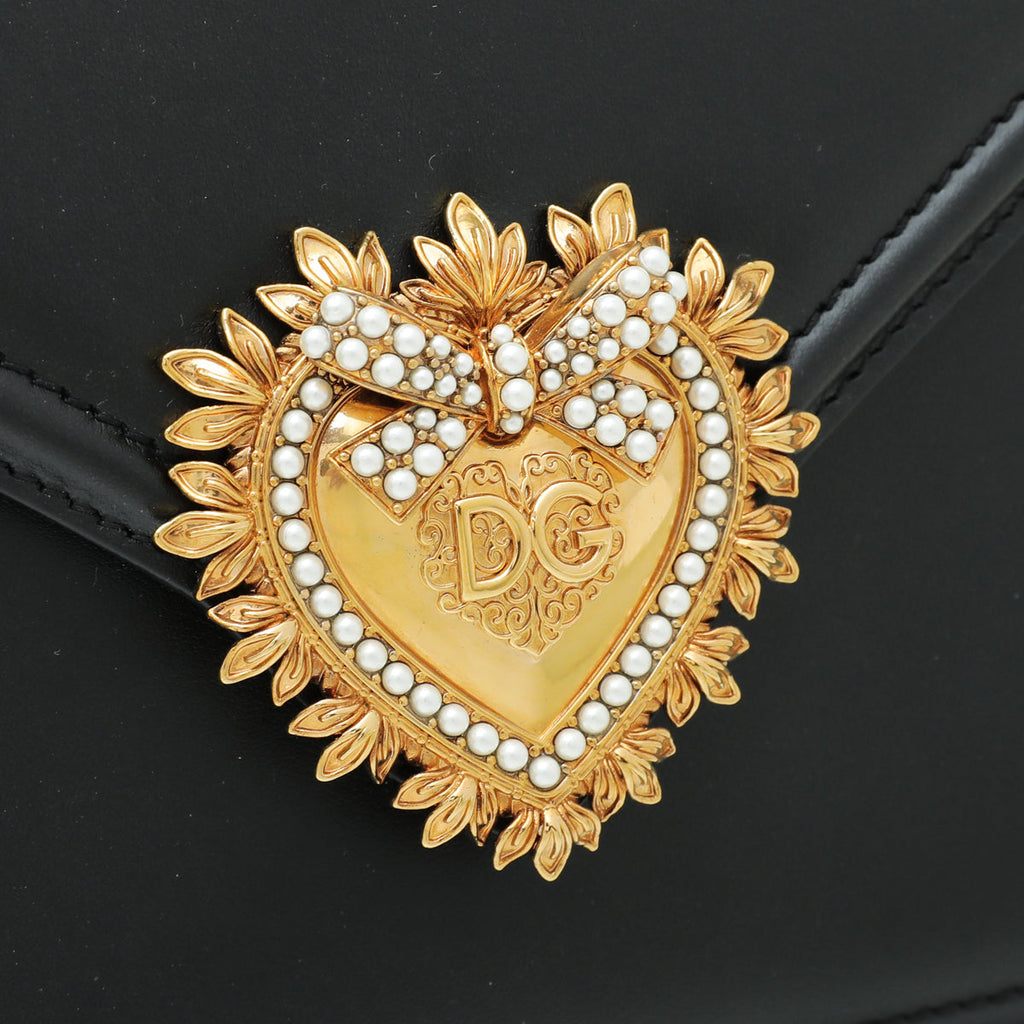Dolce & Gabbana Black Devotion Small Shoulder Bag