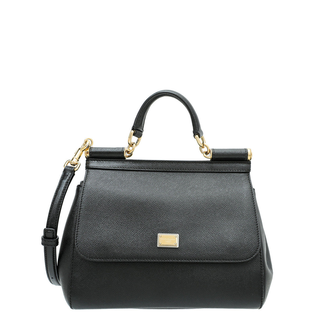 Dolce & Gabbana Black Sicily Dauphine Medium Bag