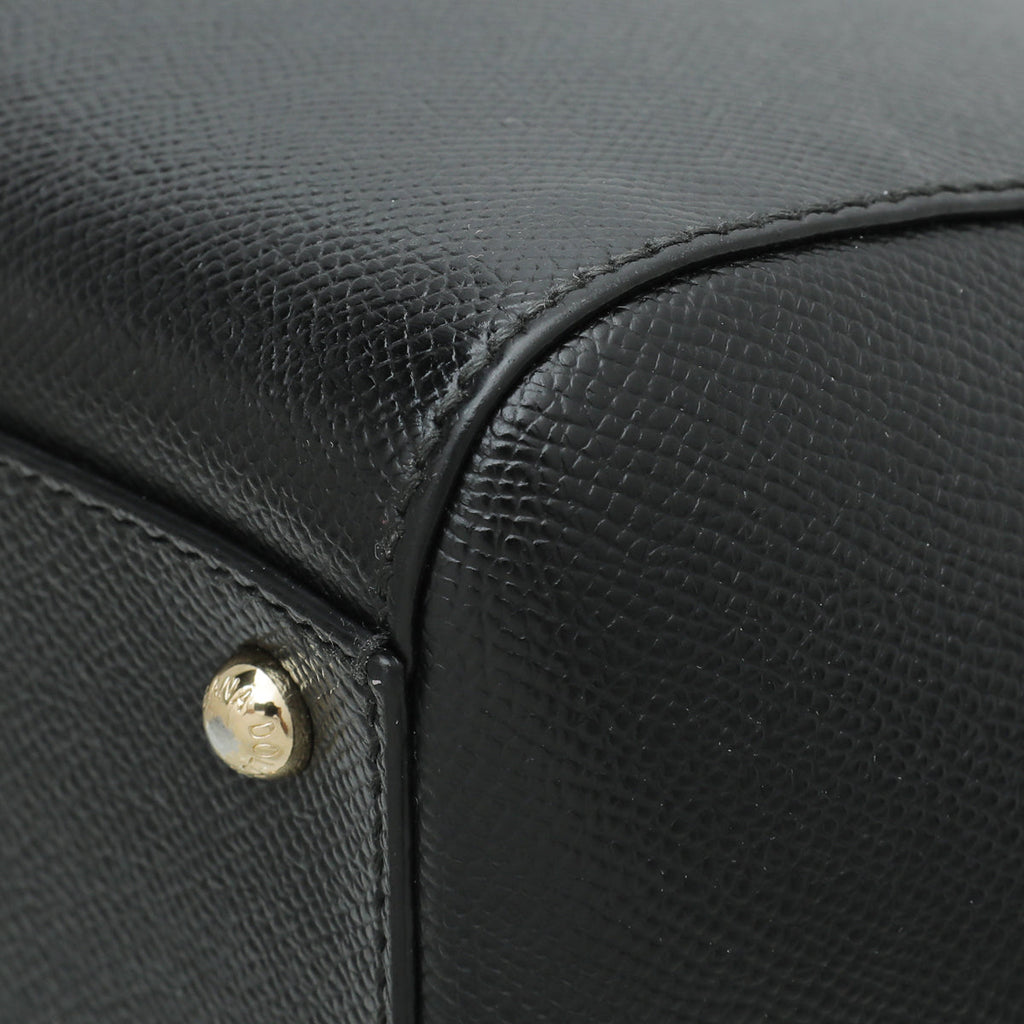 Dolce & Gabbana Black Sicily Dauphine Medium Bag