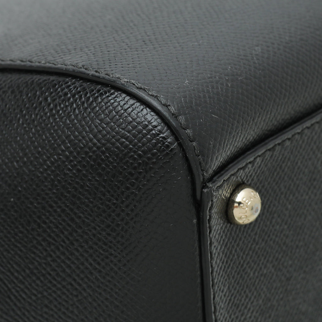 Dolce & Gabbana Black Sicily Dauphine Medium Bag