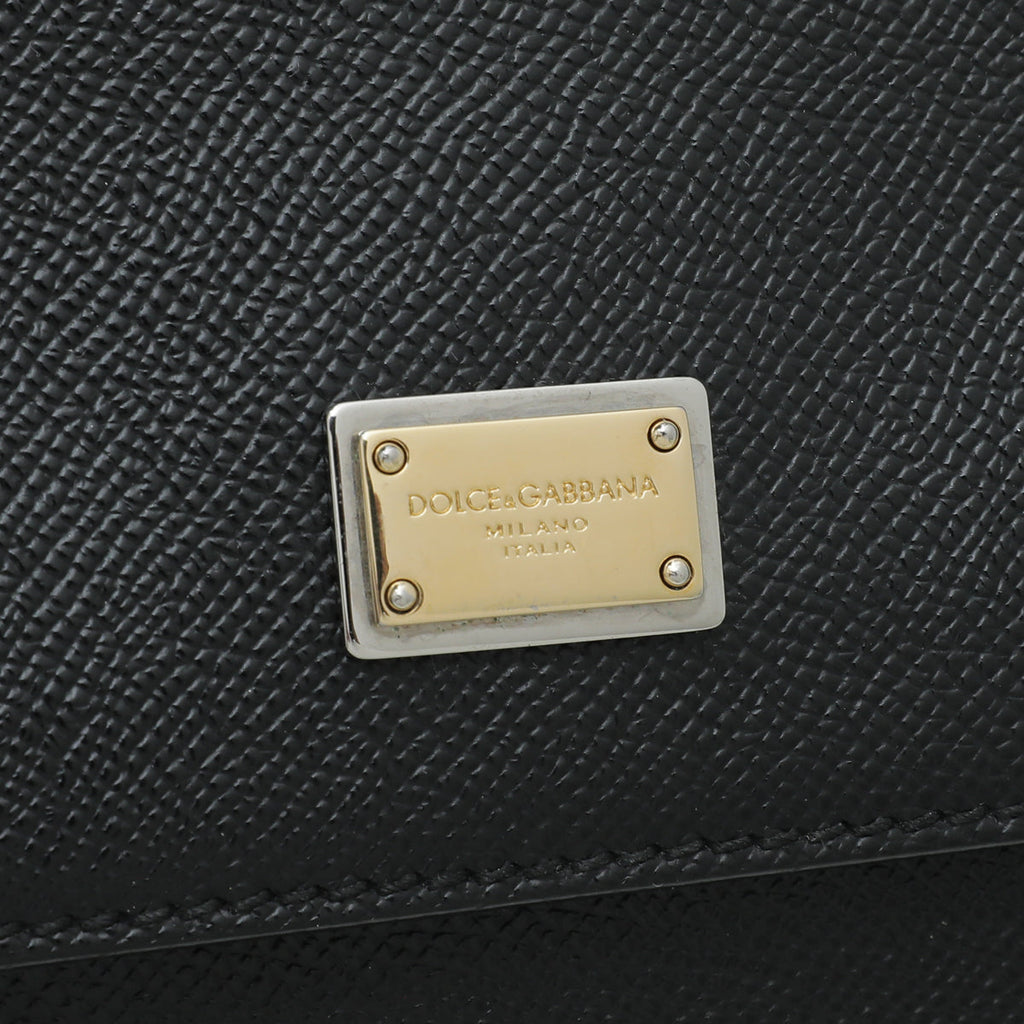 Dolce & Gabbana Black Sicily Dauphine Medium Bag