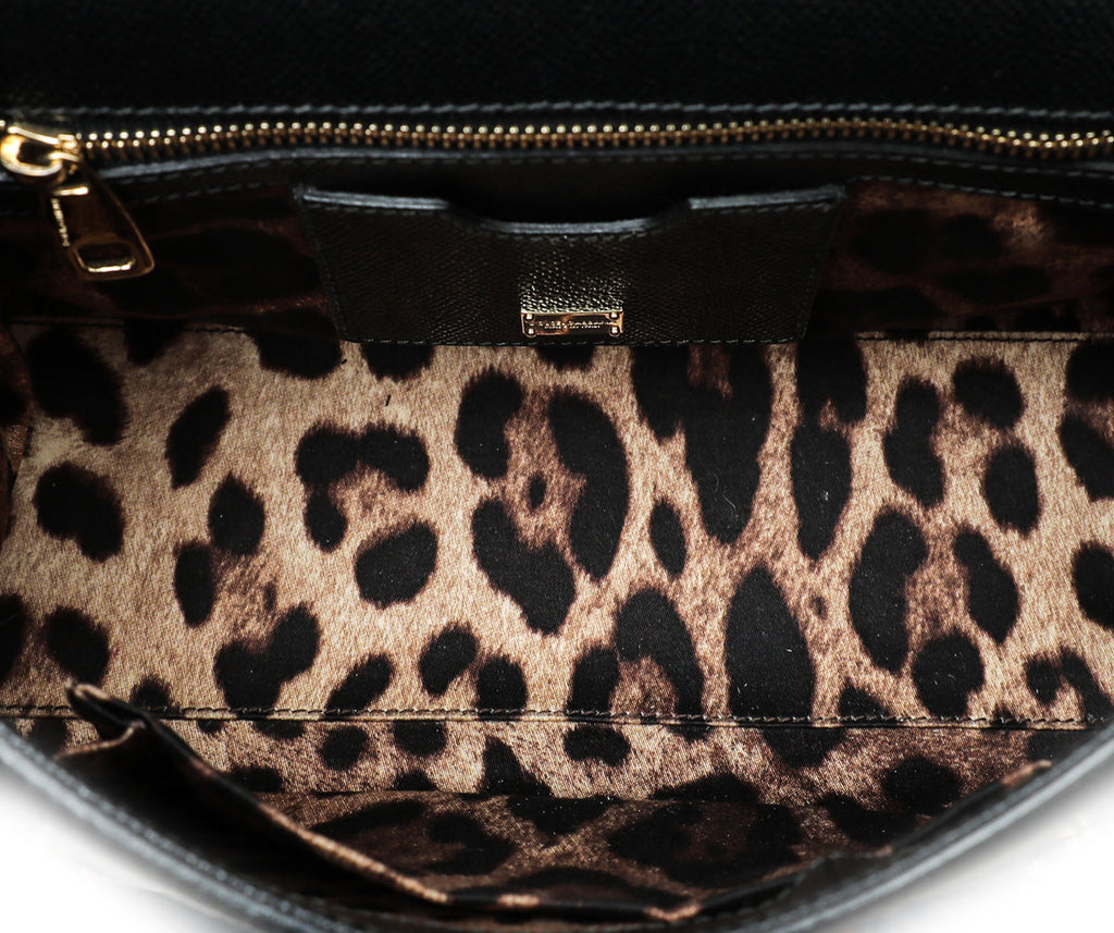 Dolce & Gabbana Black Sicily Dauphine Medium Bag