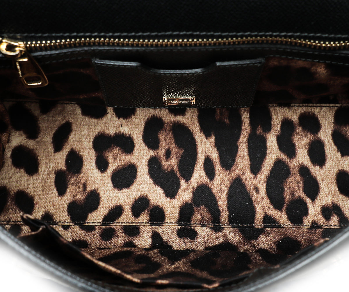 Dolce & Gabbana Black Sicily Dauphine Medium Bag