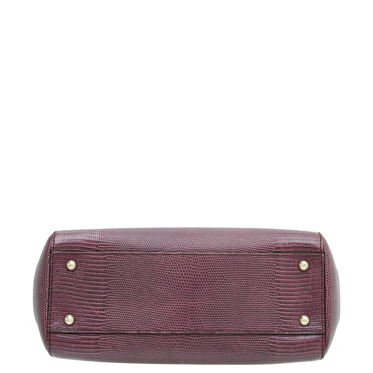 Dolce & Gabbana Burgundy Iguana Print Sicily Medium Bag