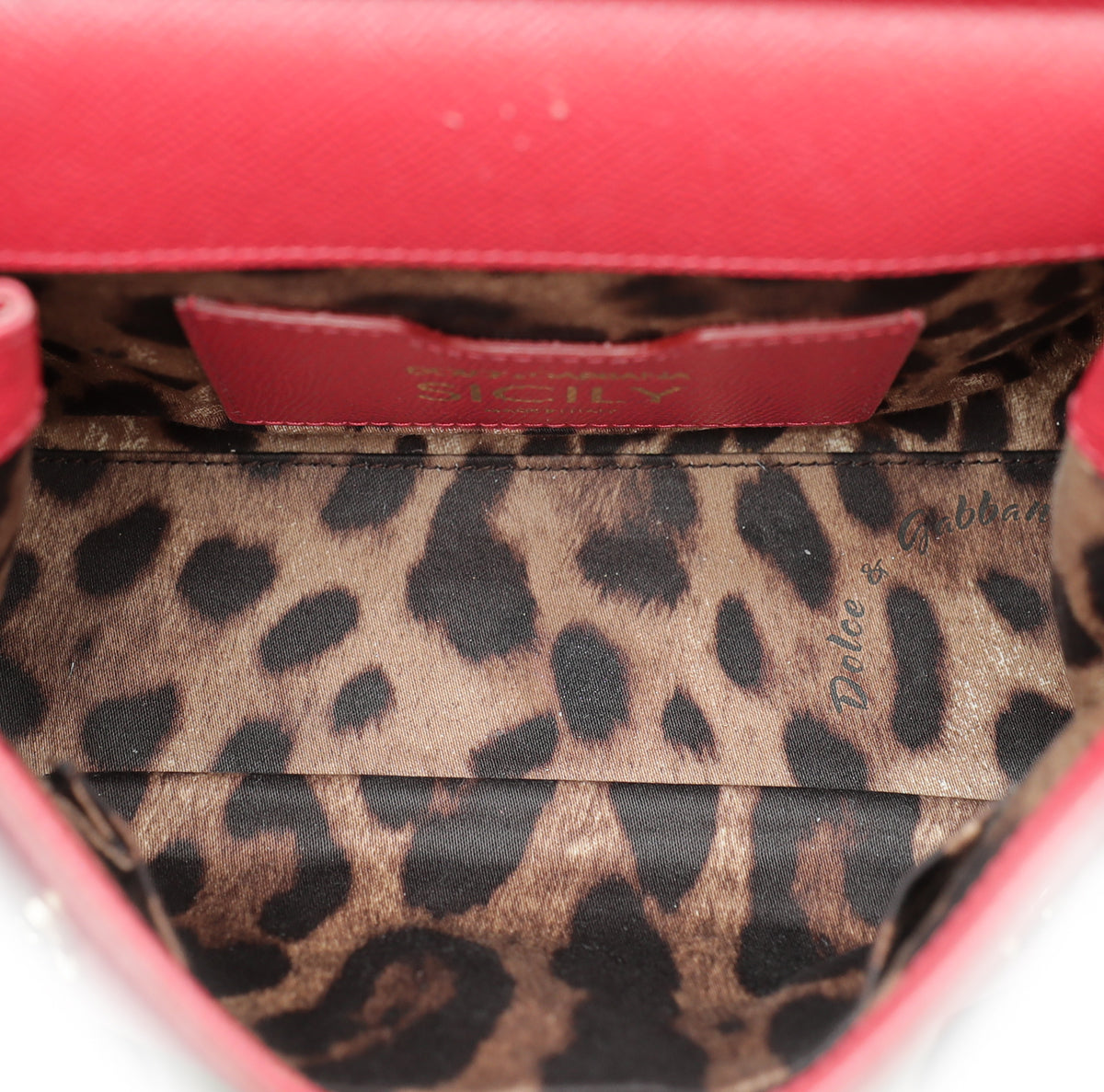 Dolce & Gabbana Red Sicily Love Heart Small Bag