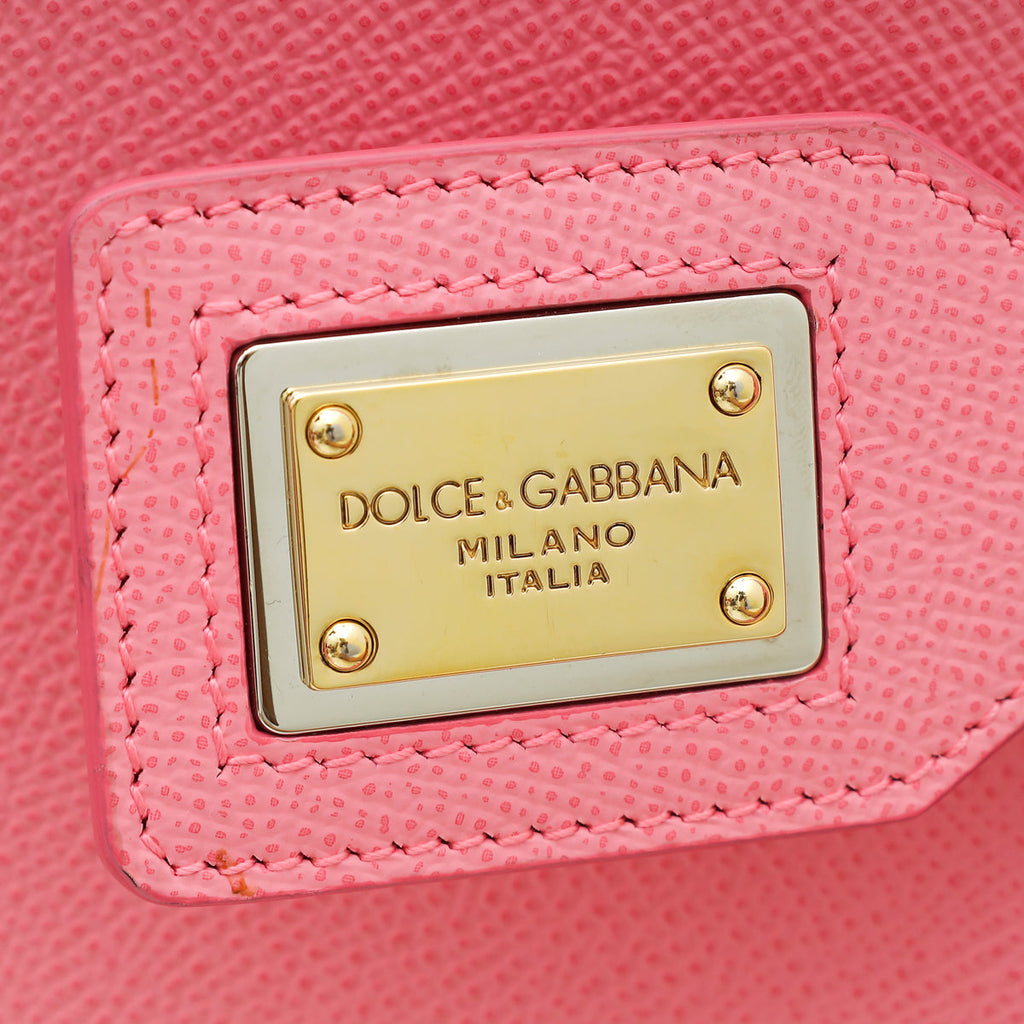 Dolce & Gabbana Pink Sicilty Bag W/ Scarf