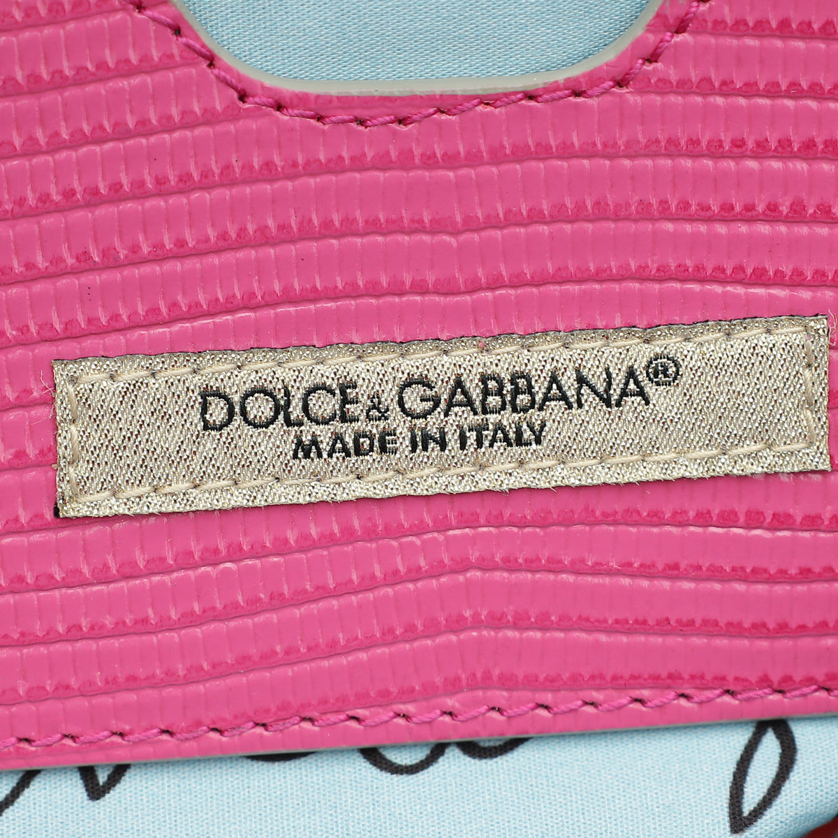 Dolce & Gabbana Pink Iguana Print Crystal Sicily Small Bag