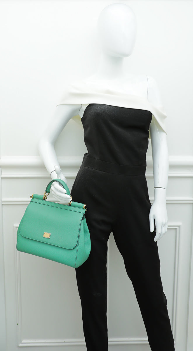 Dolce & Gabbana Mint Green Dauphine Sicily Medium Bag