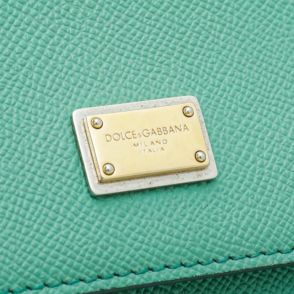 Dolce & Gabbana Mint Green Dauphine Sicily Medium Bag