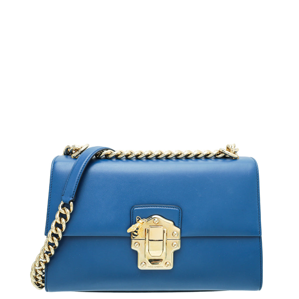 Dolce & Gabbana Blue Lucia Bee Large Bag