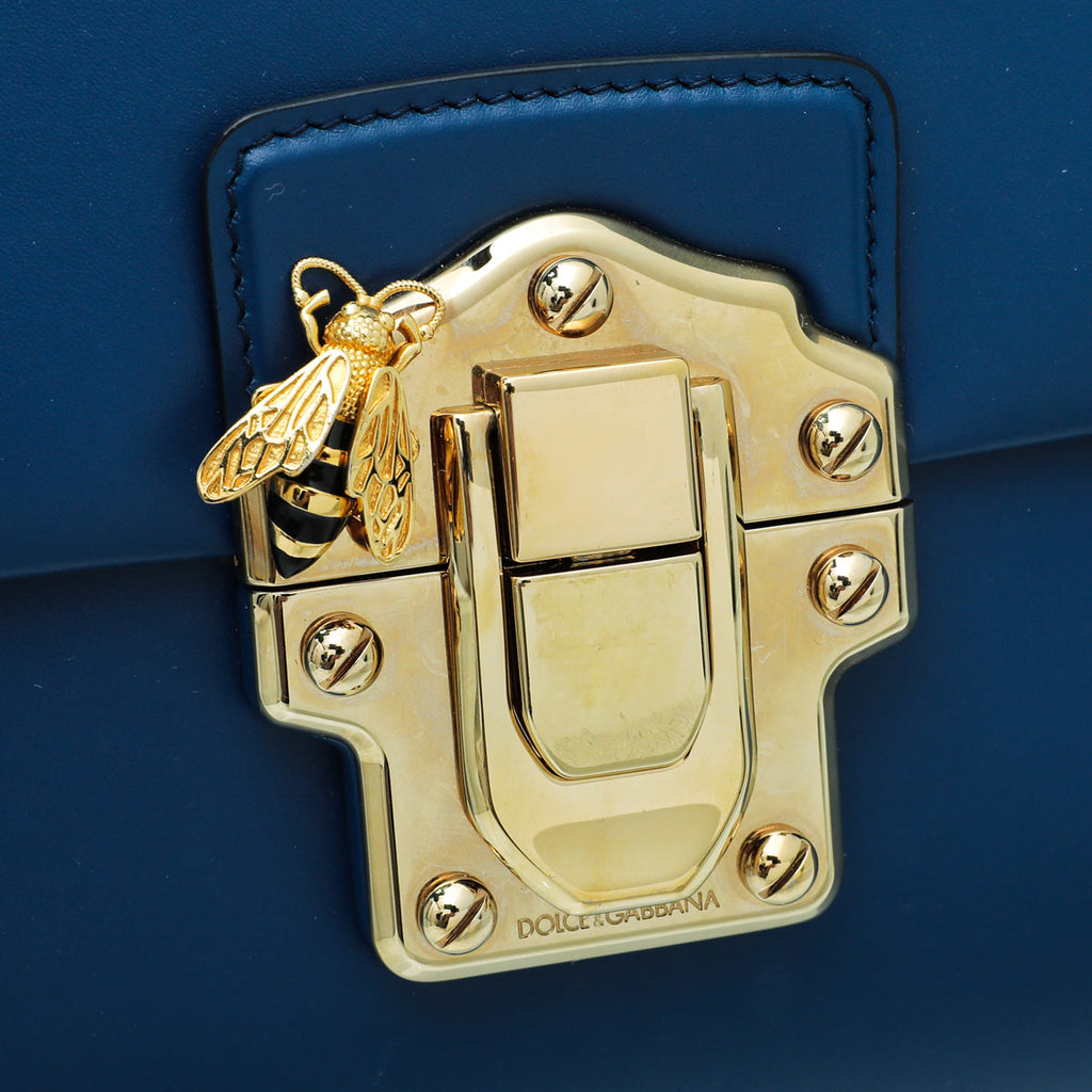 Dolce & Gabbana Blue Lucia Bee Large Bag