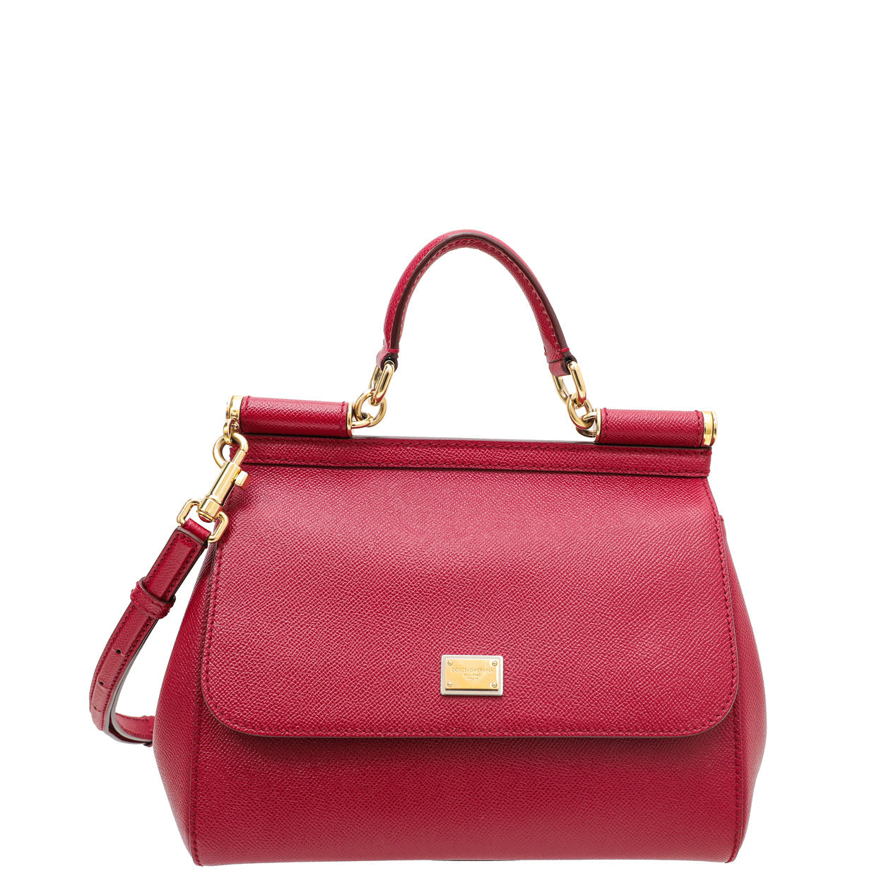 Dolce & Gabbana Red Dauphine Medium Sicily Bag