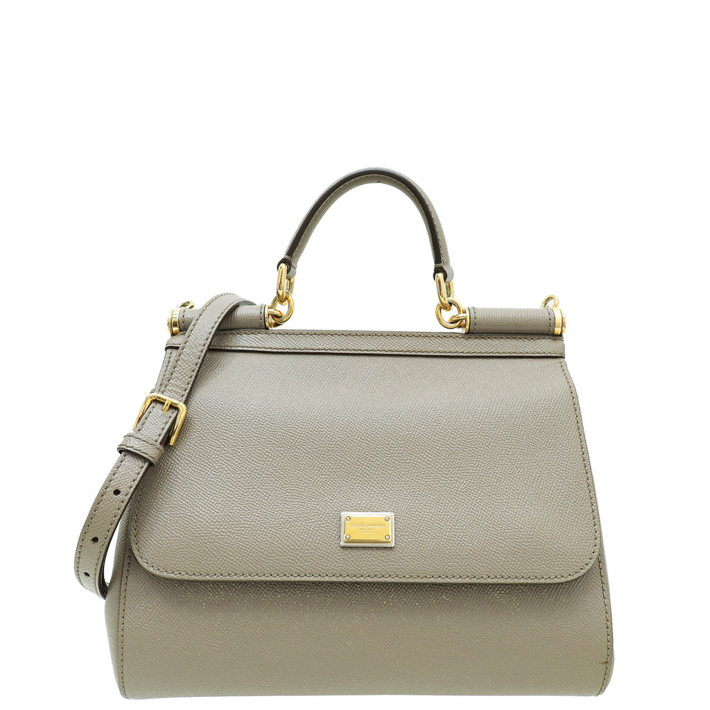 Dolce & Gabbana Grey Dauphine Sicily Medium Bag