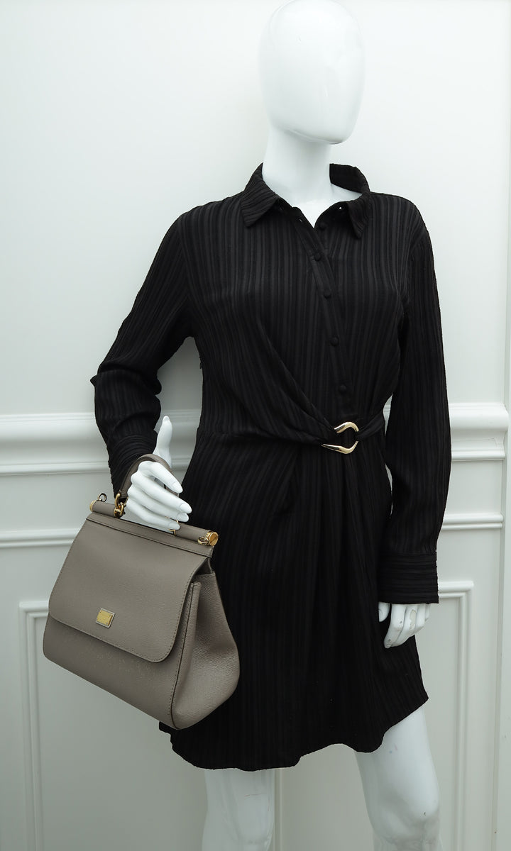 Dolce & Gabbana Grey Dauphine Sicily Medium Bag