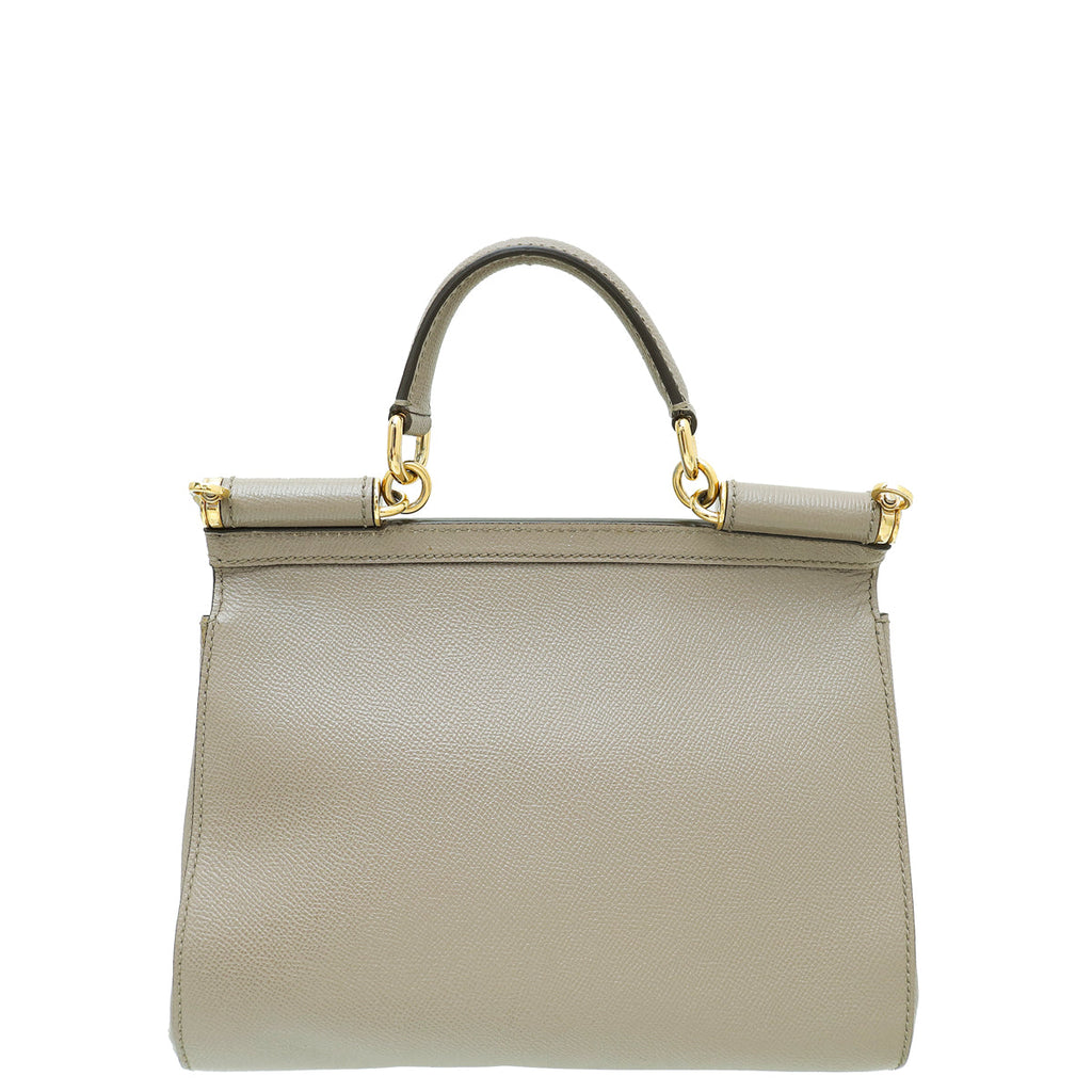 Dolce & Gabbana Grey Dauphine Sicily Medium Bag