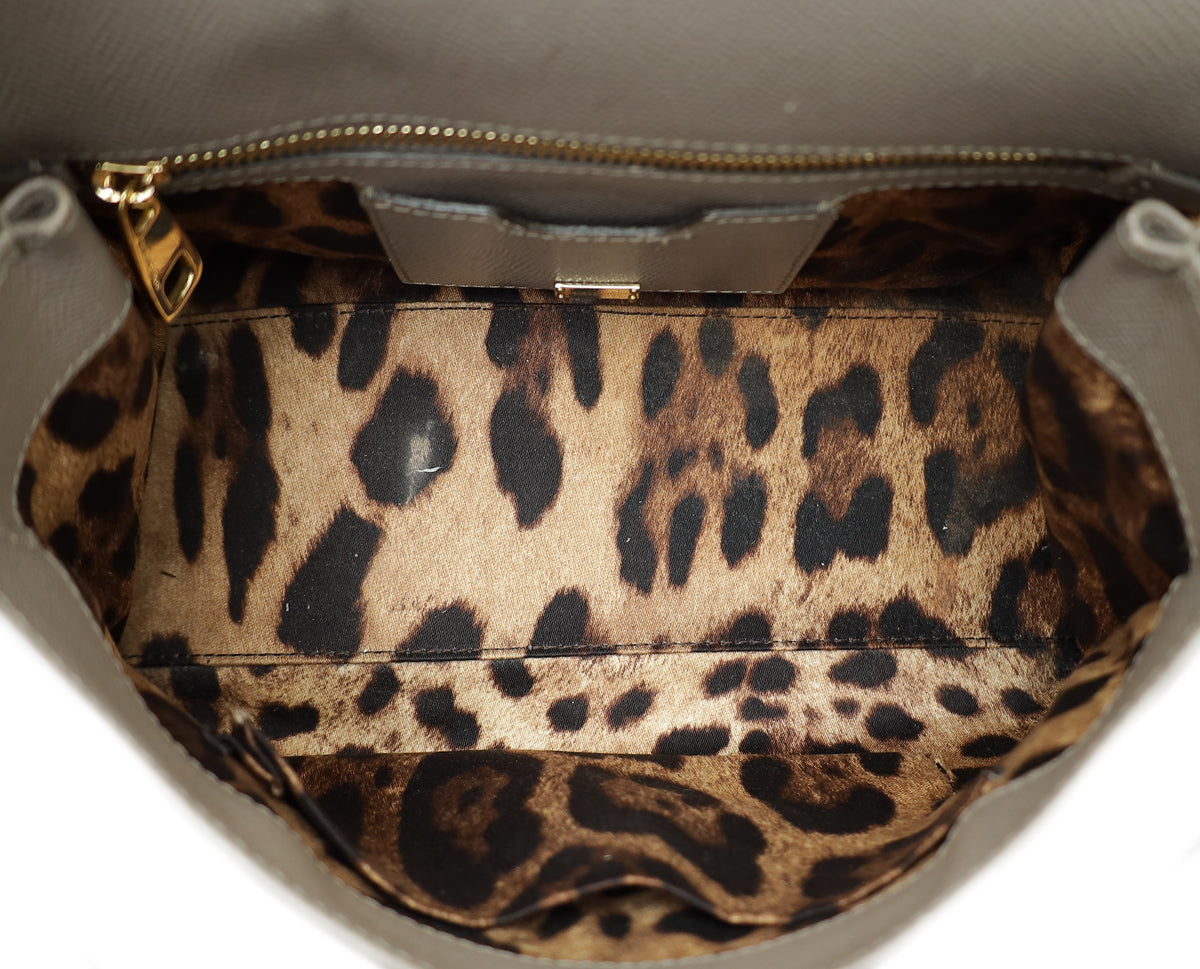 Dolce & Gabbana Grey Dauphine Sicily Medium Bag