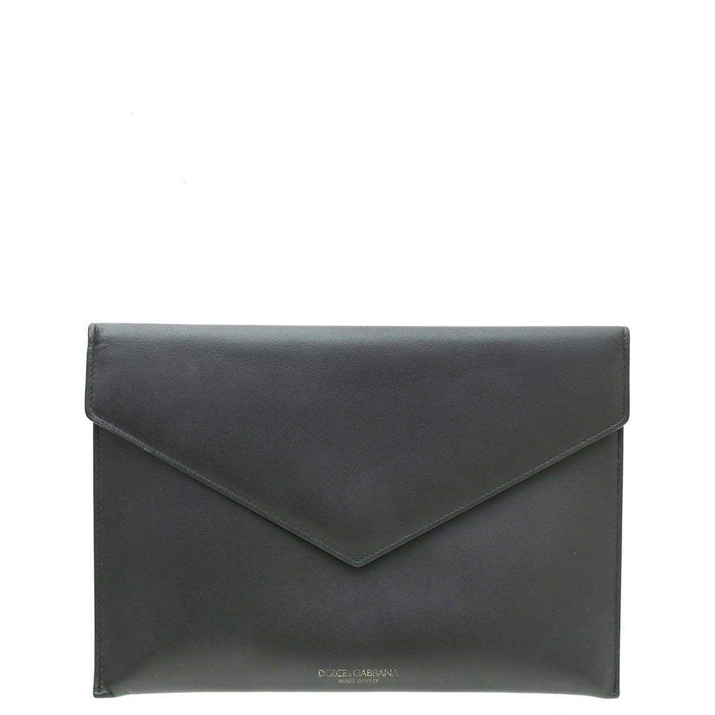 Dolce & Gabbana Black Envelope Clutch