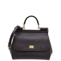 Dolce & Gabbana Burgundy Dauphine Medium Sicily Bag