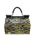 Dolce & Gabbana Multicolor Sicily Sequins Large Soft Bag
