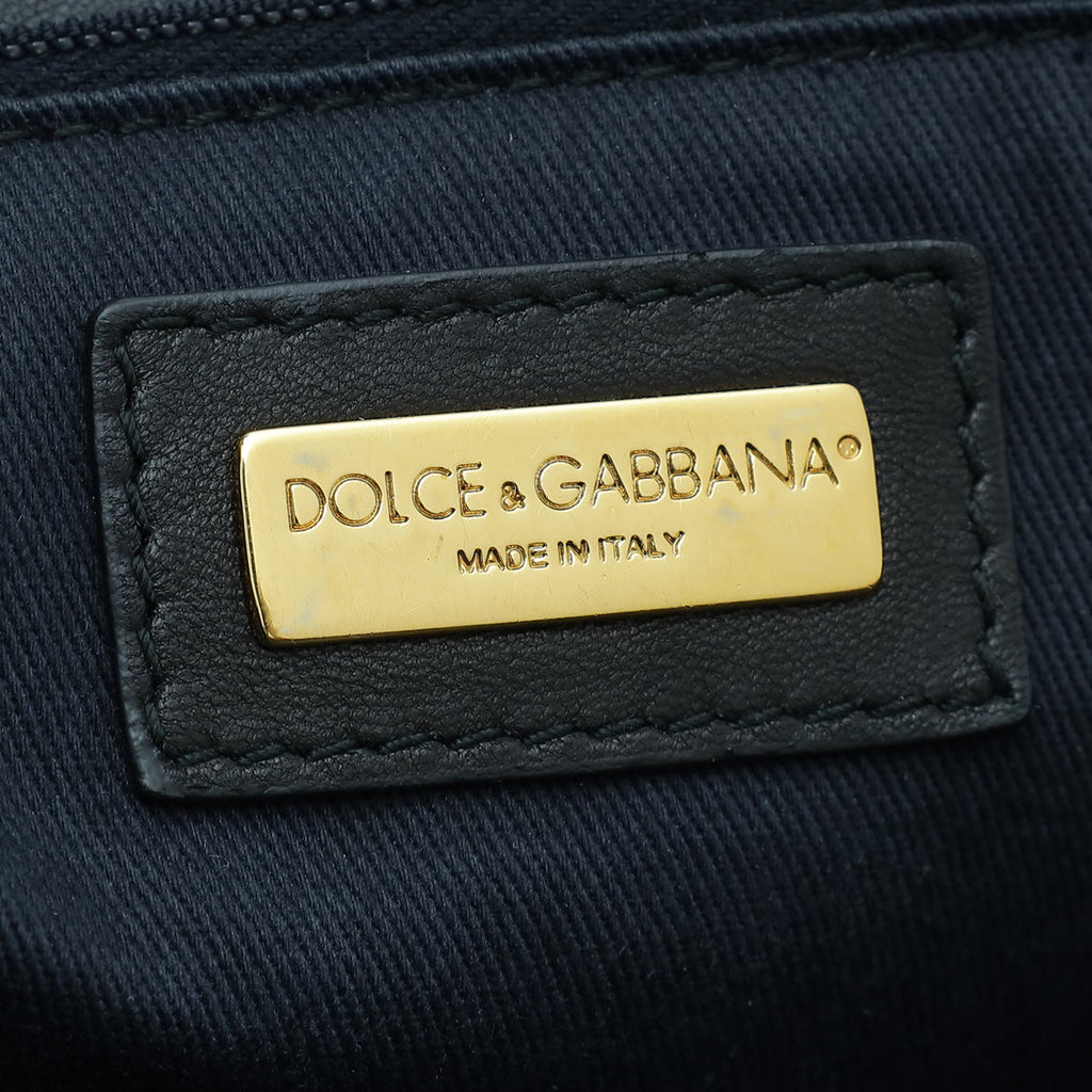 Dolce & Gabbana Multicolor Sicily Sequins Large Soft Bag