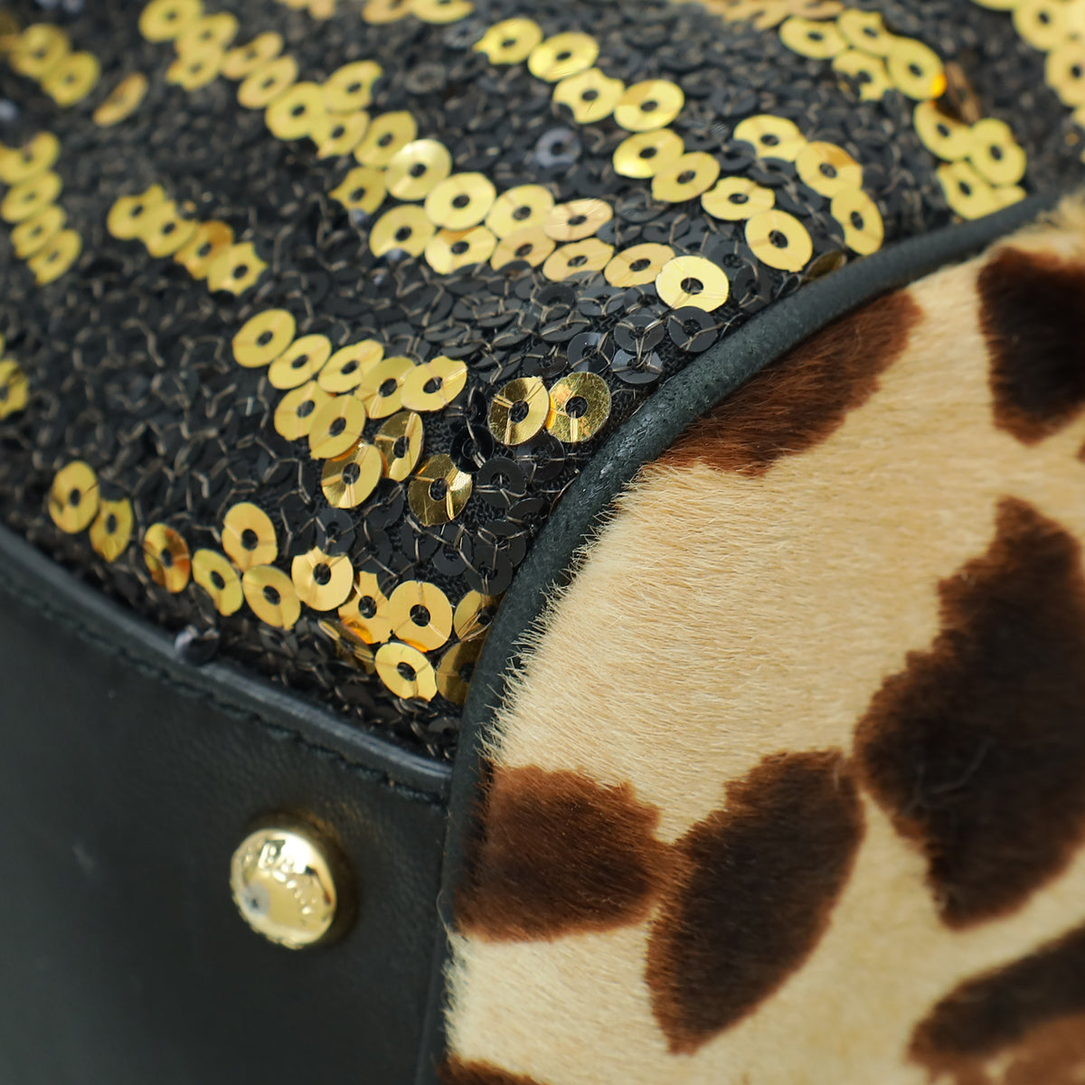 Dolce & Gabbana Multicolor Sicily Sequins Large Soft Bag
