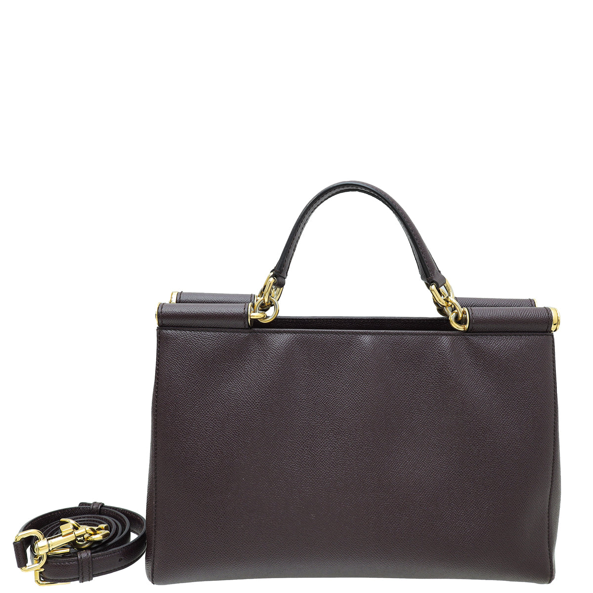 Dolce & Gabbana Dark Violet Dauphine Sicily Large Tote Bag