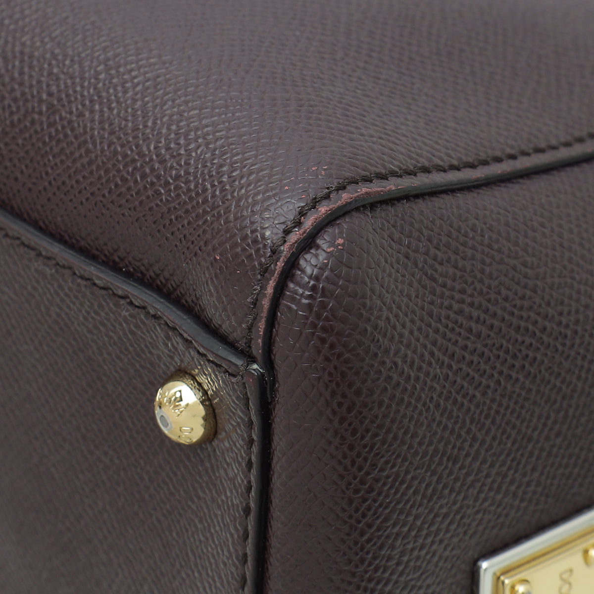 Dolce & Gabbana Dark Violet Dauphine Sicily Large Tote Bag
