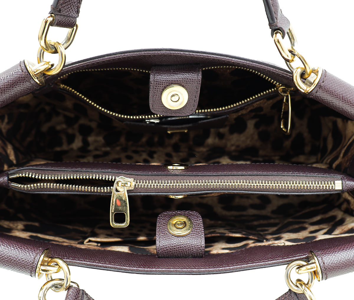 Dolce & Gabbana Dark Violet Dauphine Sicily Large Tote Bag