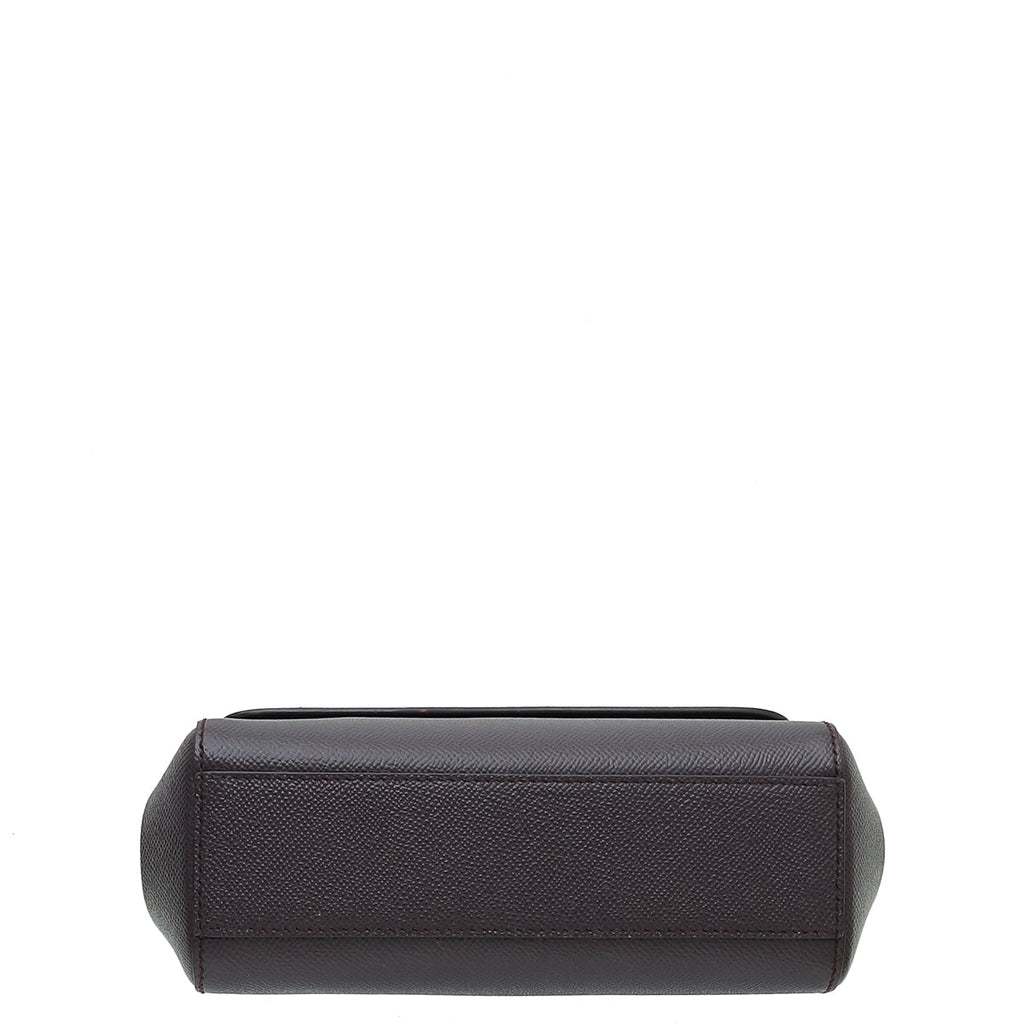 Dolce & Gabbana Burgundy Dauphine Sicily Small Bag