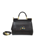 Dolce & Gabbana Burgundy Iguana Print Crystal Sicily Medium Bag