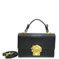 Dolce & Gabbana Black Iguana Print Lucia Bee Top Handle Bag