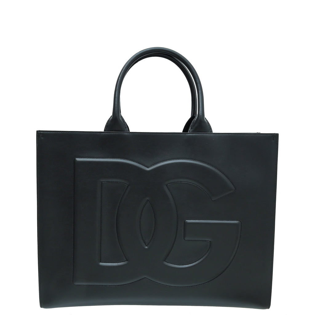 Dolce & Gabbana Black DG Daily Shopper Bag